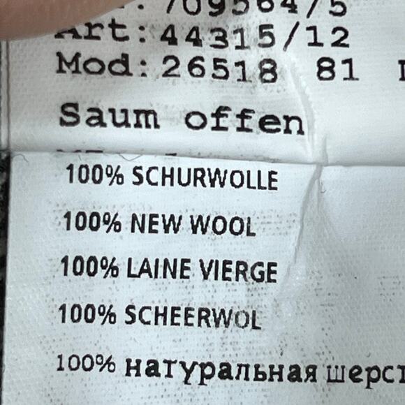 Hitltl Men’s 36/38 Gray Mini Check 100% Wool Flat Front Tailored Dress Pants - Picture 4 of 9